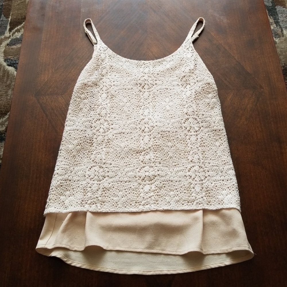 CAbi cream lace tank